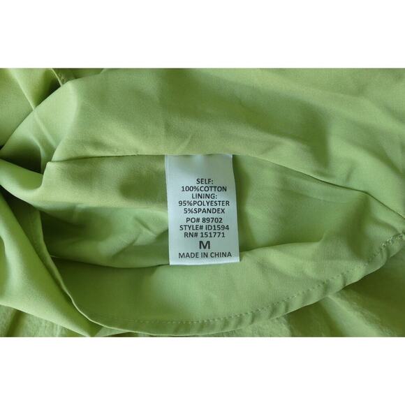 Le Lis Women’s M Green Smocked Mini Dress Cap Sleeve Milkmaid Peasant - Picture 6 of 8